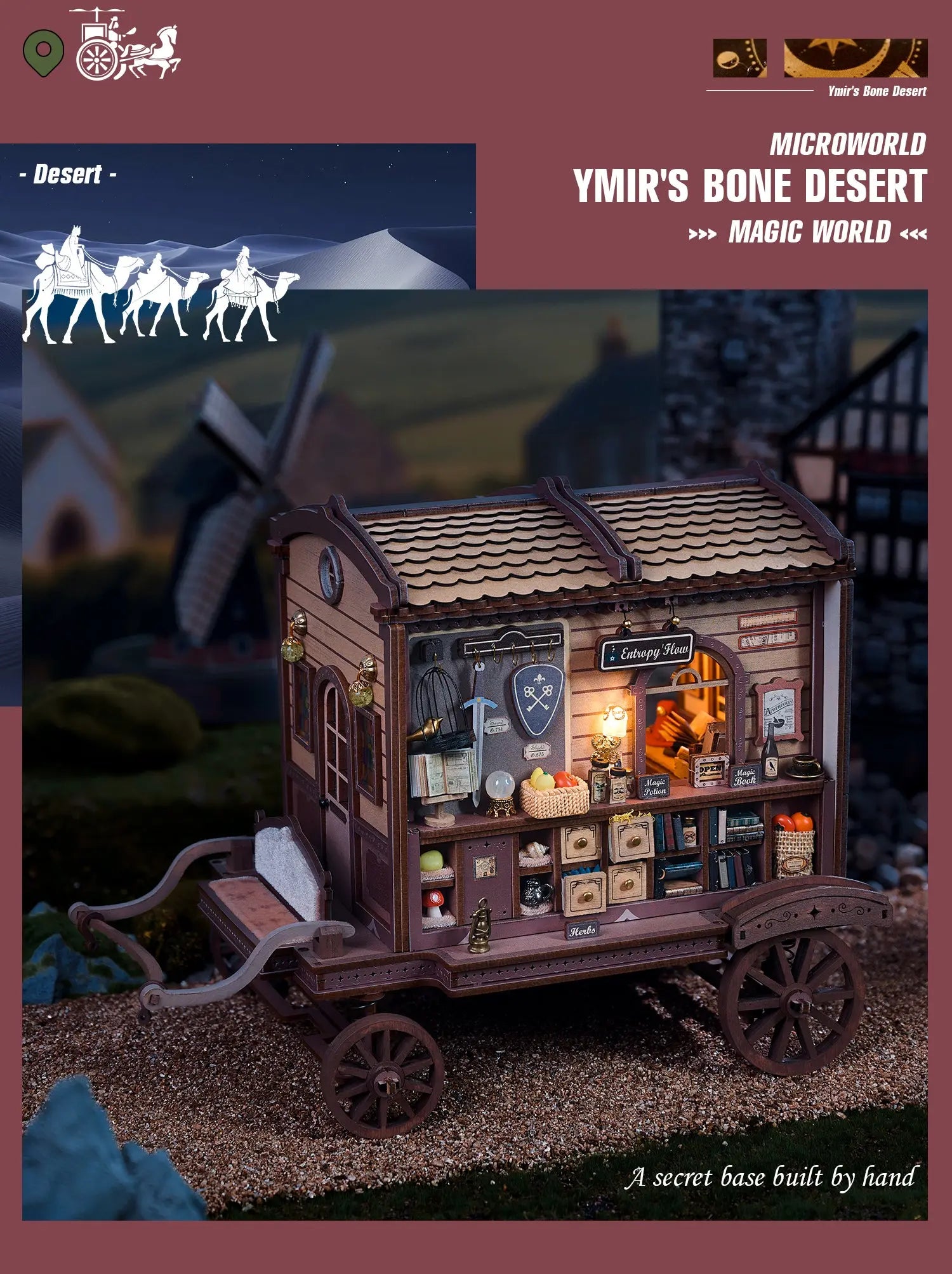 Pixie Curio DIY Miniature House Kit (Magic Merchant Wagon House) pixieCurio