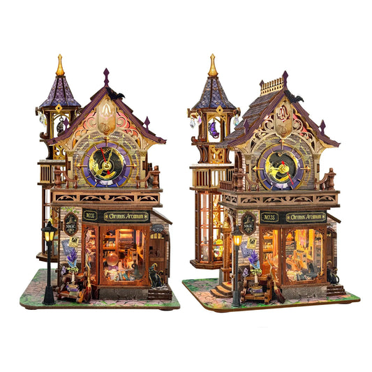 Pixie Curio Chronos Arcanum DIY Miniature Clock Tower with LED Lights pixieCurio