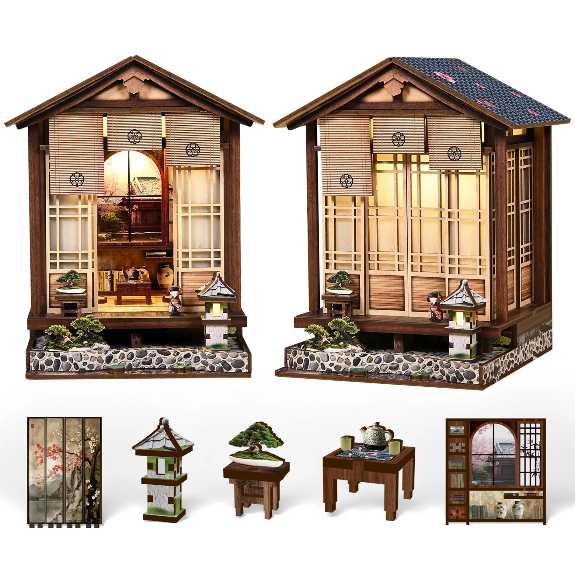 Pixie Curio DIY Miniature  Kit (Moss Lantern Tea Garden) pixieCurio