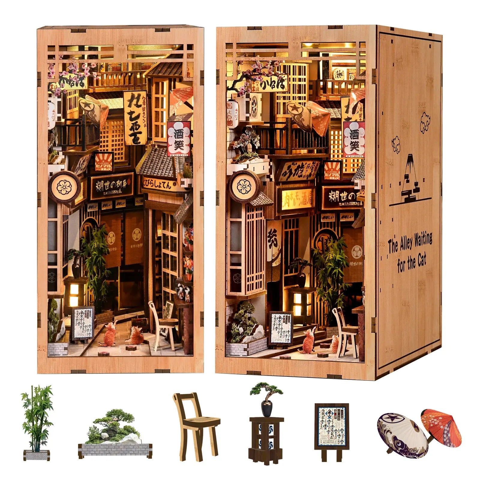 Pixie Curio DIY Book Nook Kit (Waiting Cat Alley) pixieCurio