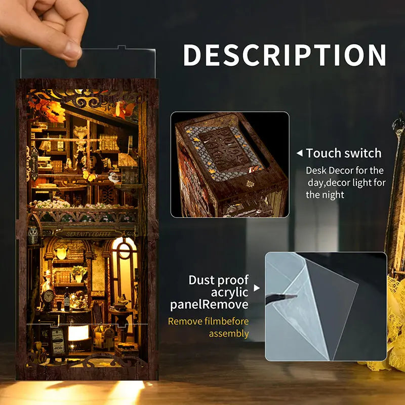 Pixie Curio DIY Book Nook Kit (Serenity Coffee House) pixieCurio