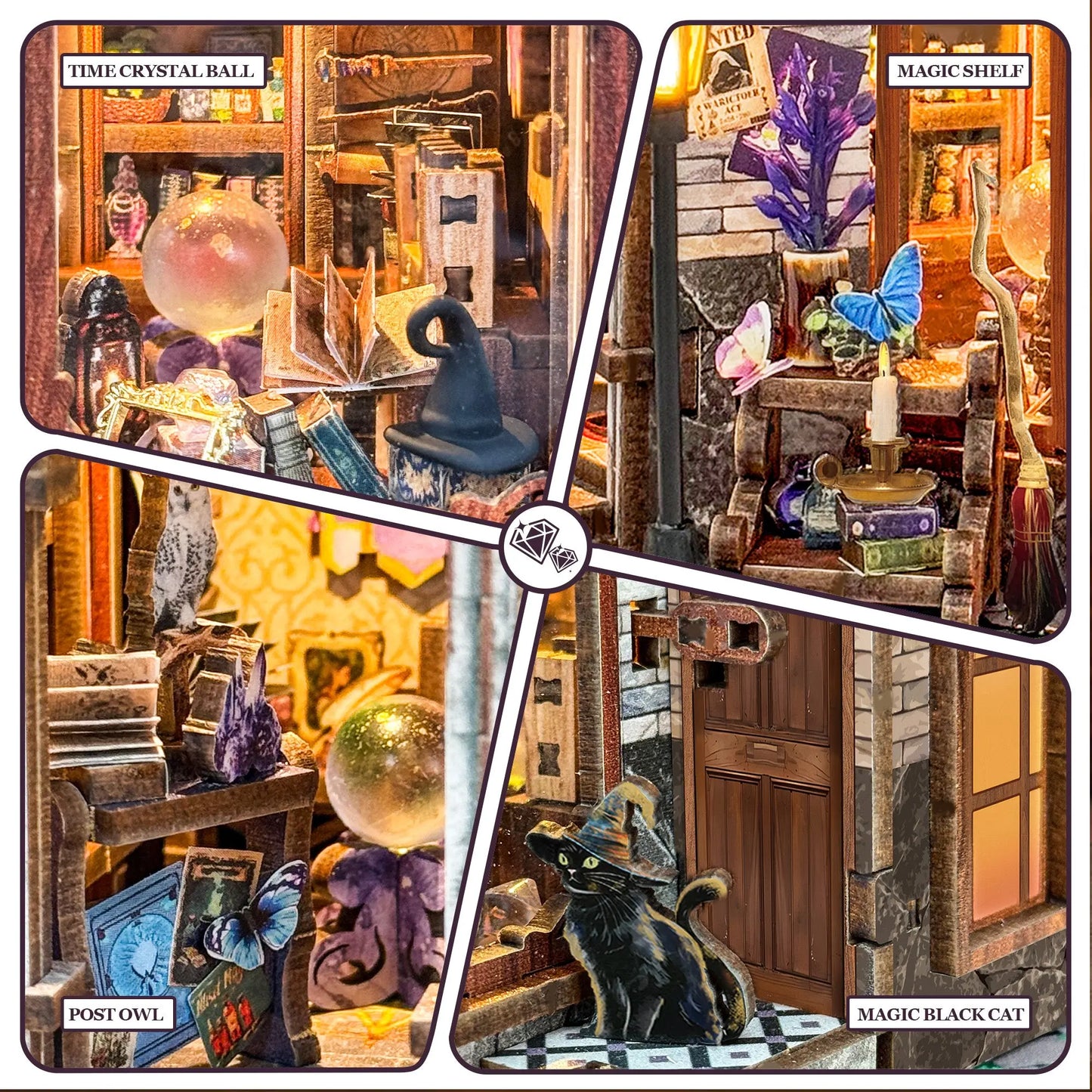 Pixie Curio Chronos Arcanum DIY Miniature Clock Tower with LED Lights pixieCurio