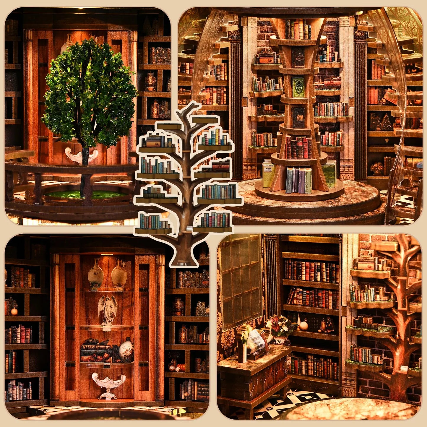 Pixie Curio DIY Book Nook Kit (Tree of Wisdom Library) pixieCurio