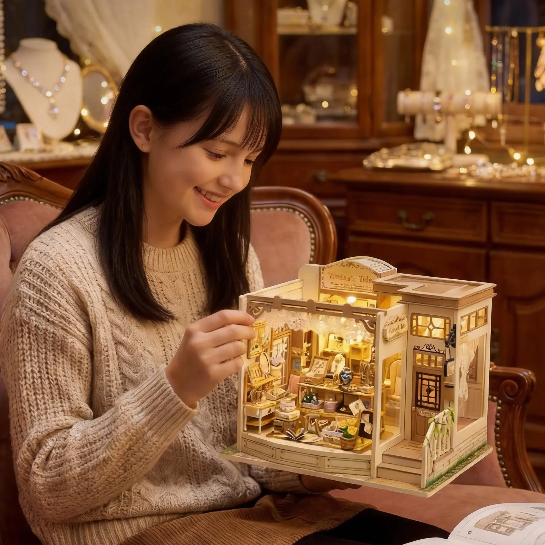 Pixie Curio Treasures Secret Jewelry Shop Miniature Kit pixieCurio