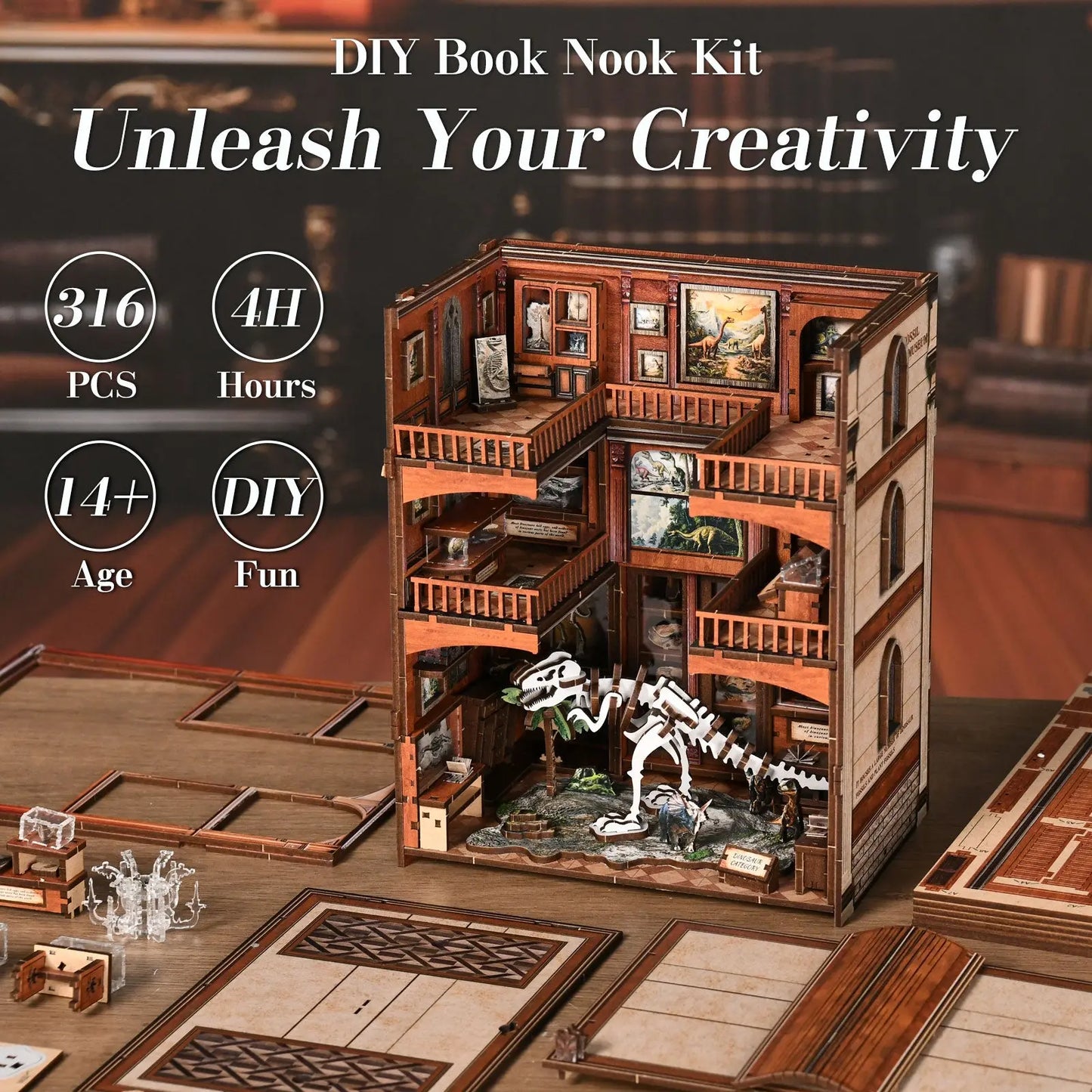 Pixie Curio DIY Book Nook Kit (Fossil Museum) pixieCurio