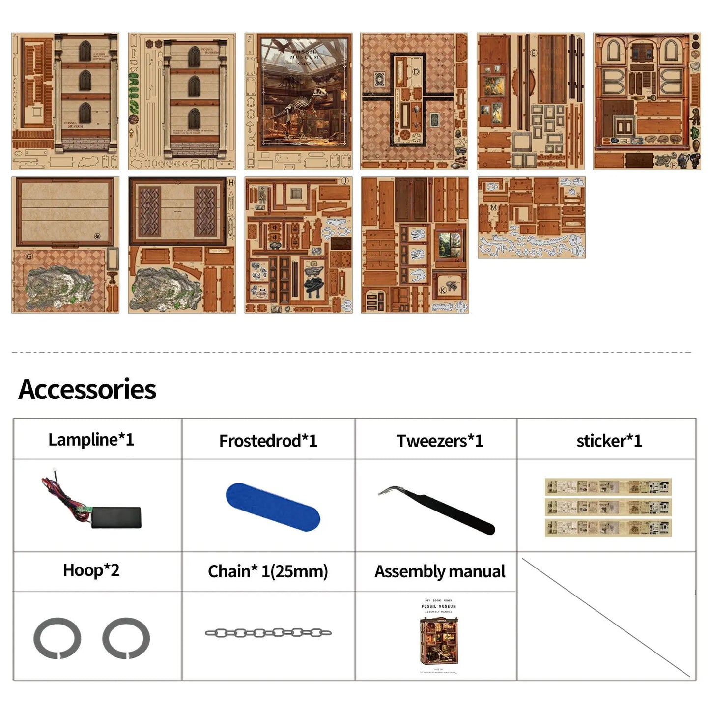 Pixie Curio DIY Book Nook Kit (Fossil Museum) pixieCurio