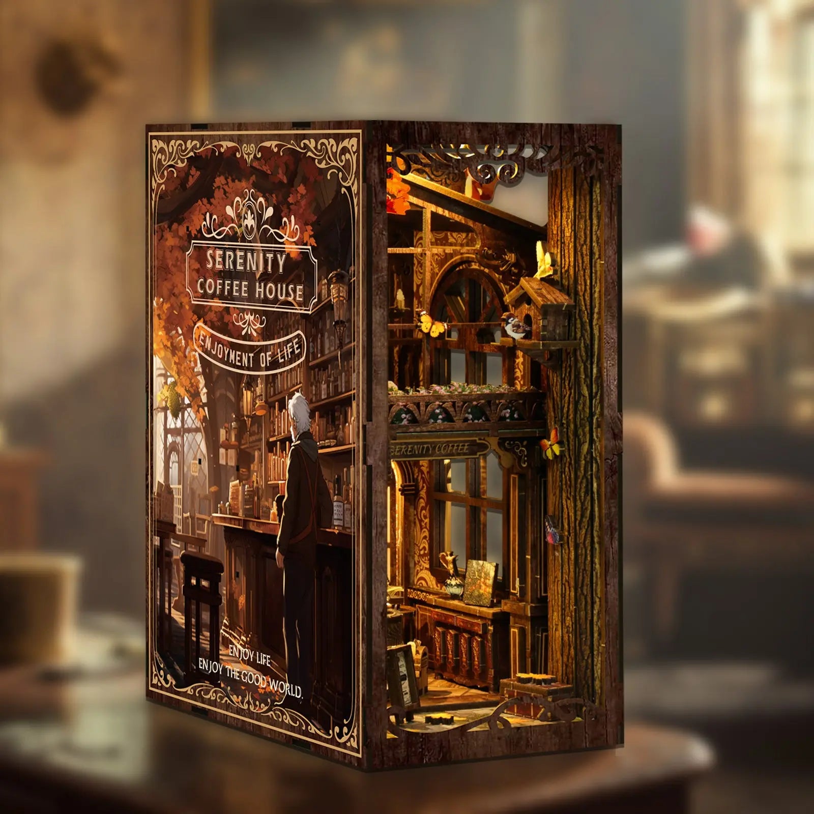Pixie Curio DIY Book Nook Kit (Serenity Coffee House) pixieCurio