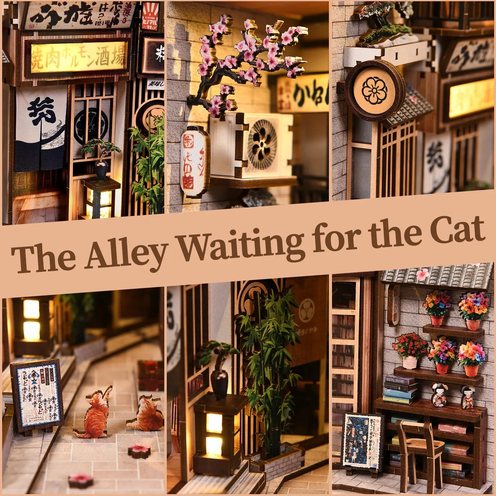 Pixie Curio DIY Book Nook Kit (Waiting Cat Alley) pixieCurio