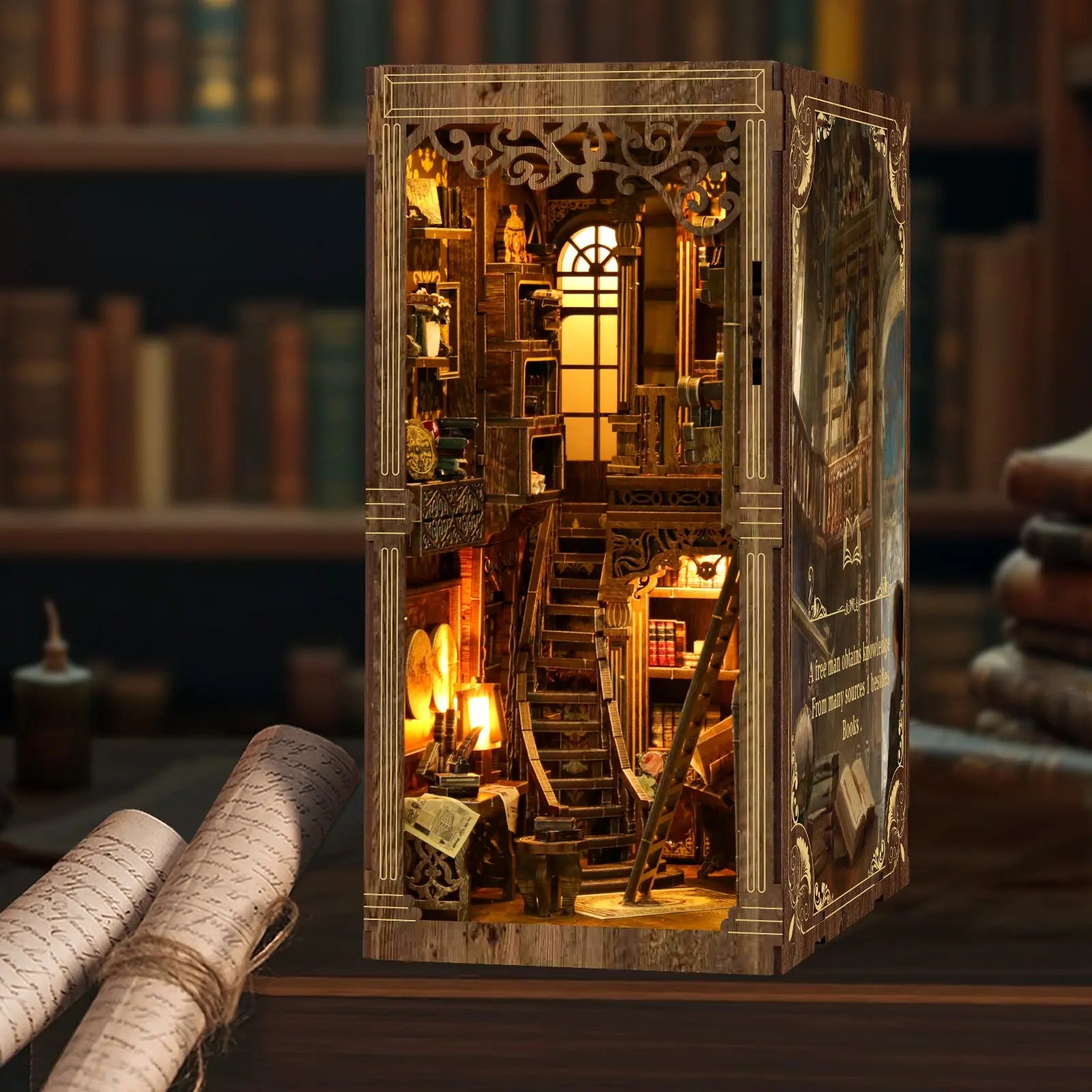 Pixie Curio DIY Book Nook Kit (Antique Book Collection Room) pixieCurio