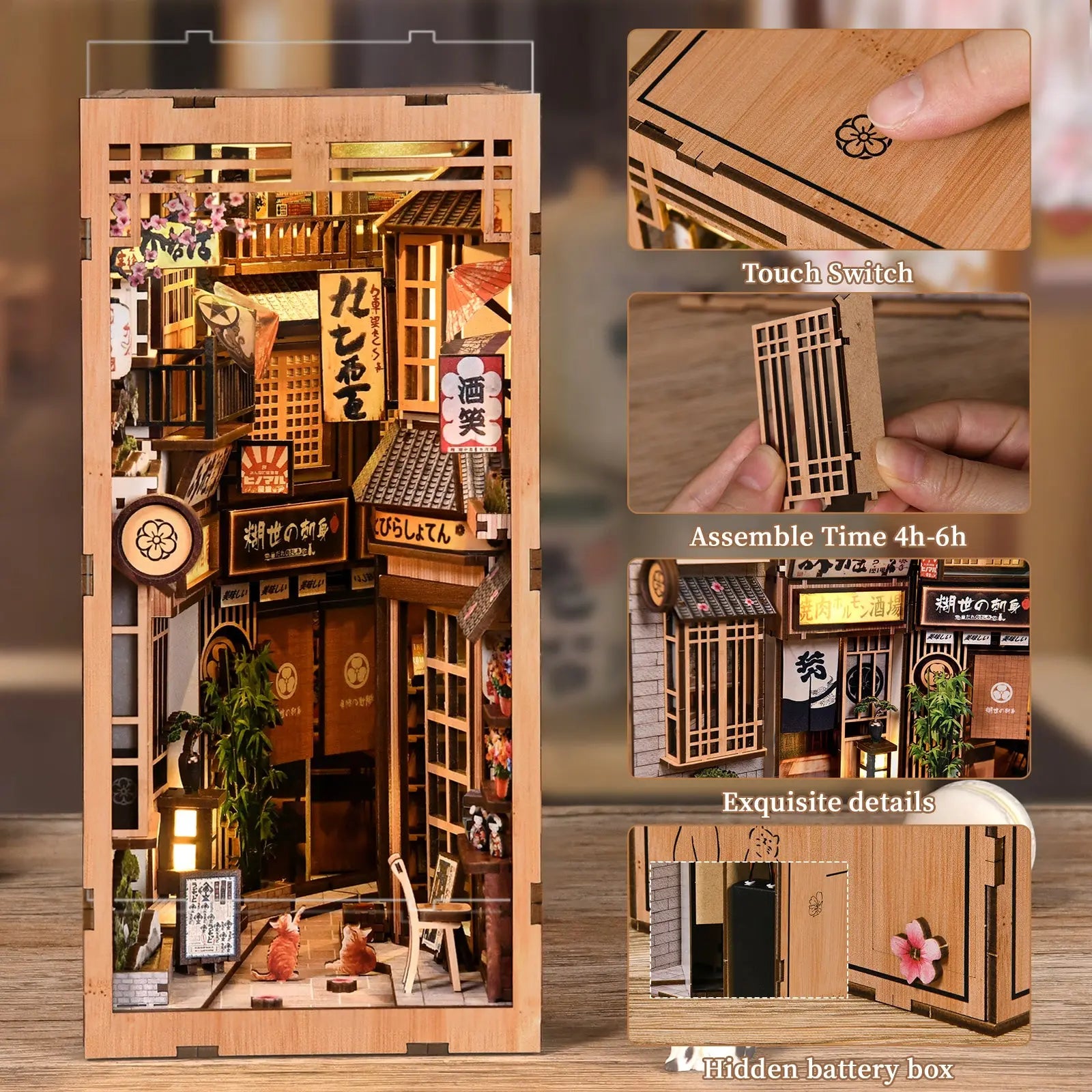 Pixie Curio DIY Book Nook Kit (Waiting Cat Alley) pixieCurio