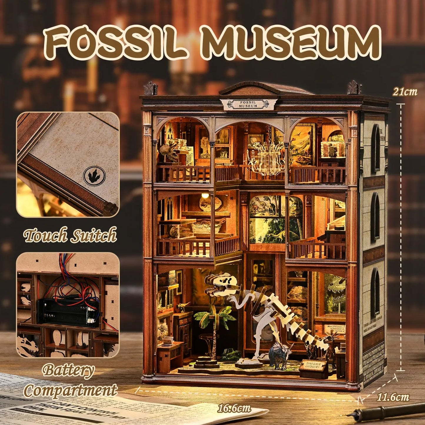 Pixie Curio DIY Book Nook Kit (Fossil Museum) pixieCurio
