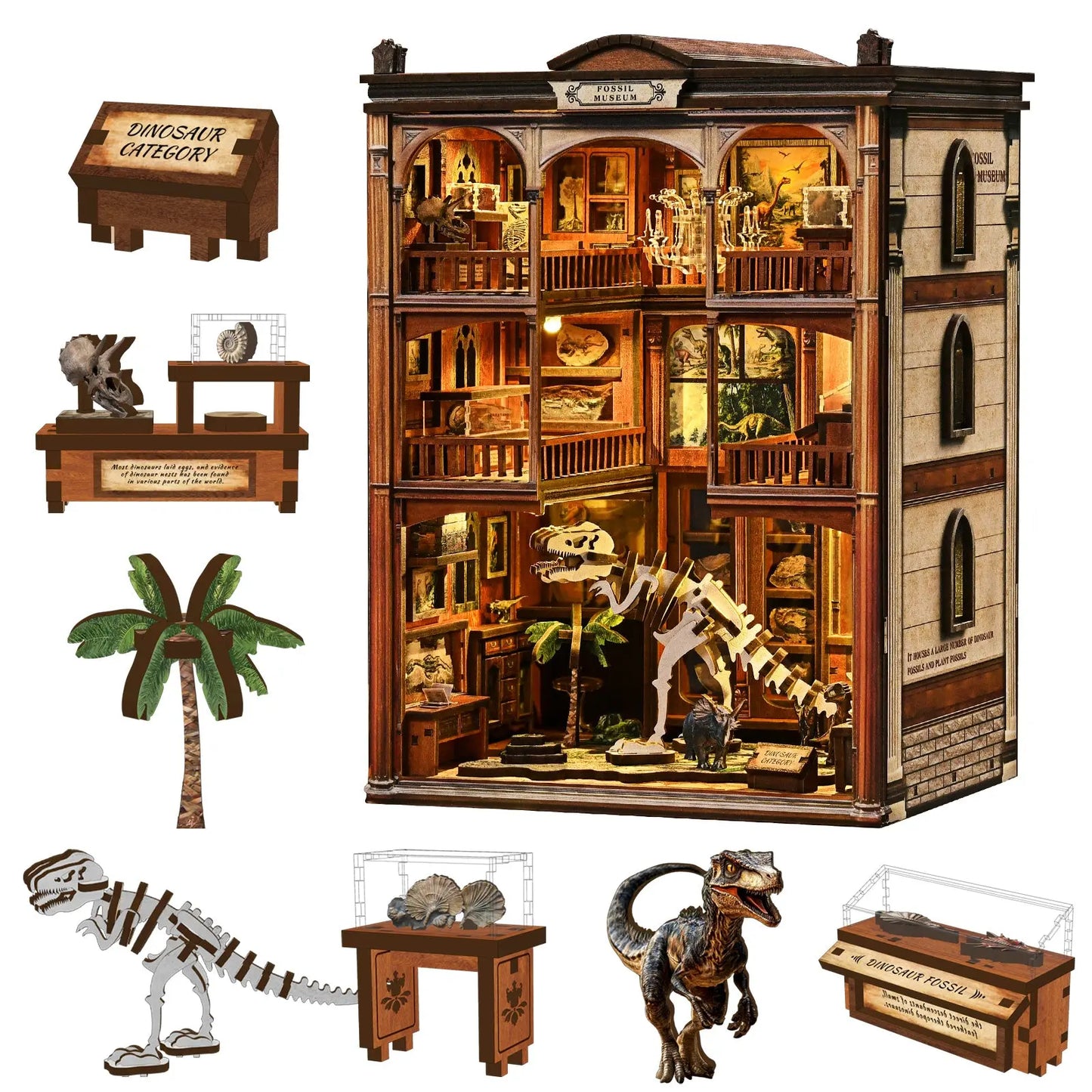 Pixie Curio DIY Book Nook Kit (Fossil Museum) pixieCurio