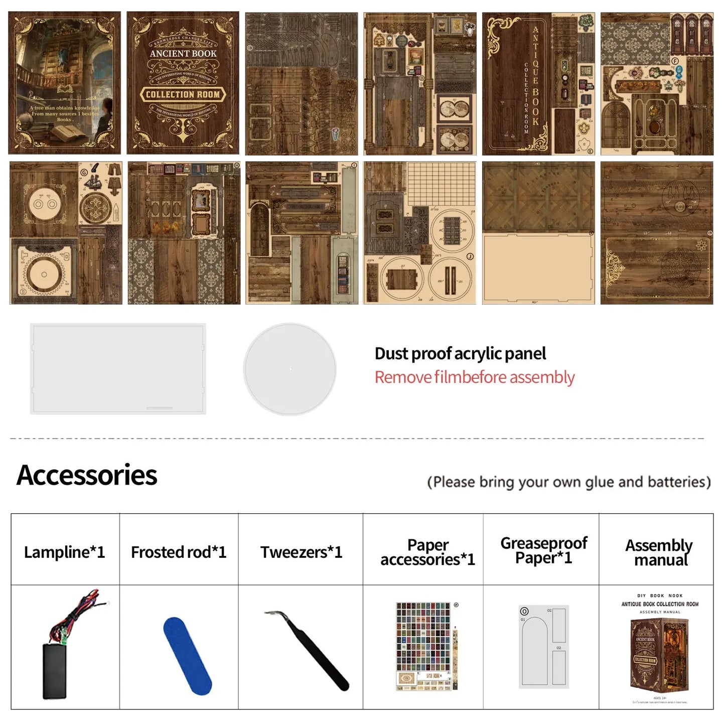 Pixie Curio DIY Book Nook Kit (Antique Book Collection Room) pixieCurio