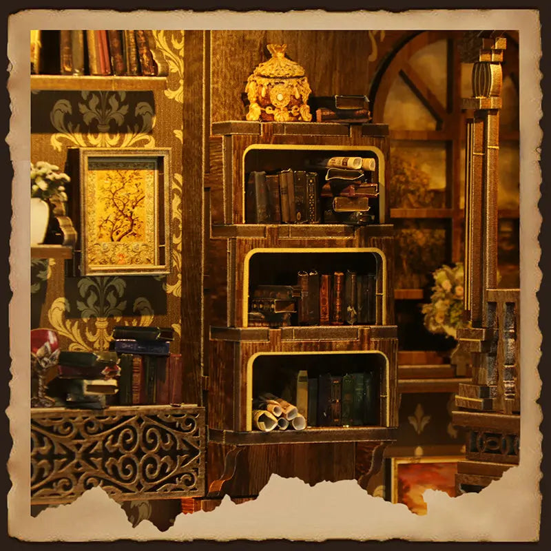 Pixie Curio DIY Book Nook Kit (Antique Book Collection Room) pixieCurio