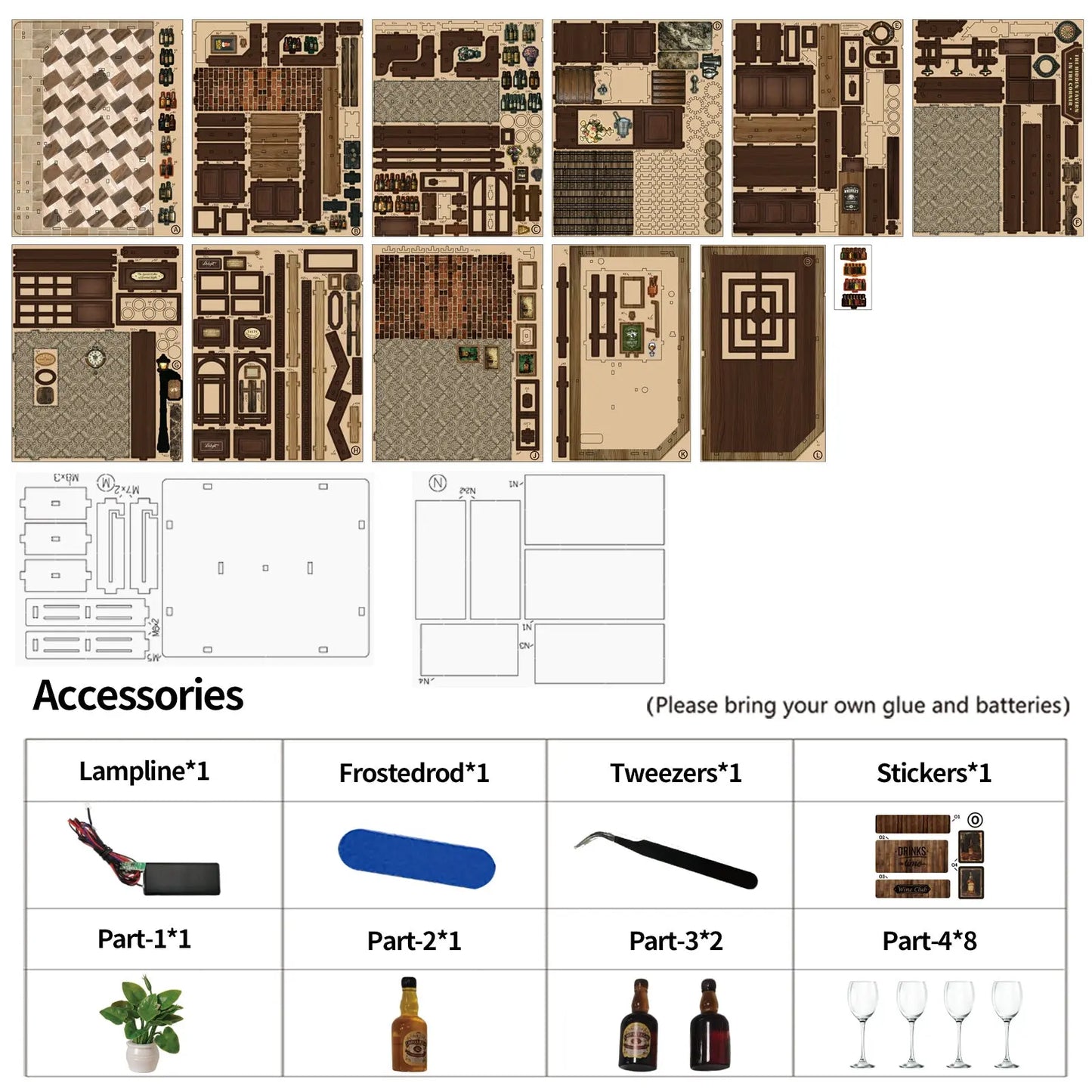 Pixie Curio DIY Miniature Kit (Corner Tavern) pixieCurio