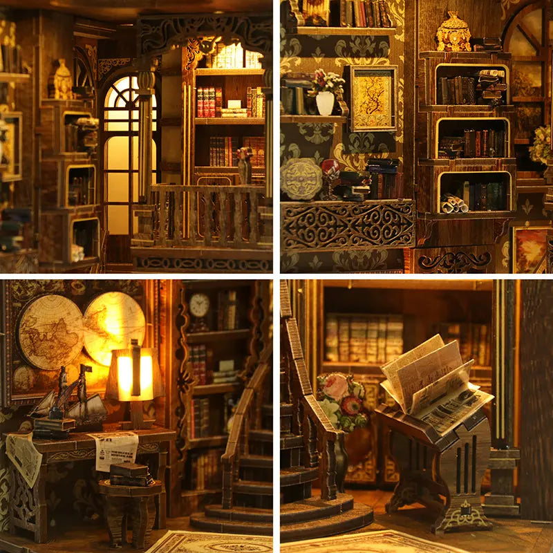 Pixie Curio DIY Book Nook Kit (Antique Book Collection Room) pixieCurio