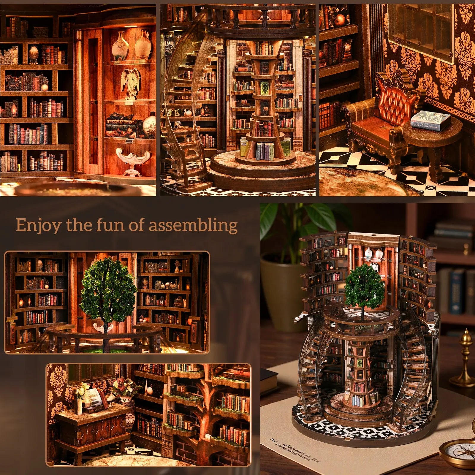 Pixie Curio DIY Book Nook Kit (Tree of Wisdom Library) pixieCurio