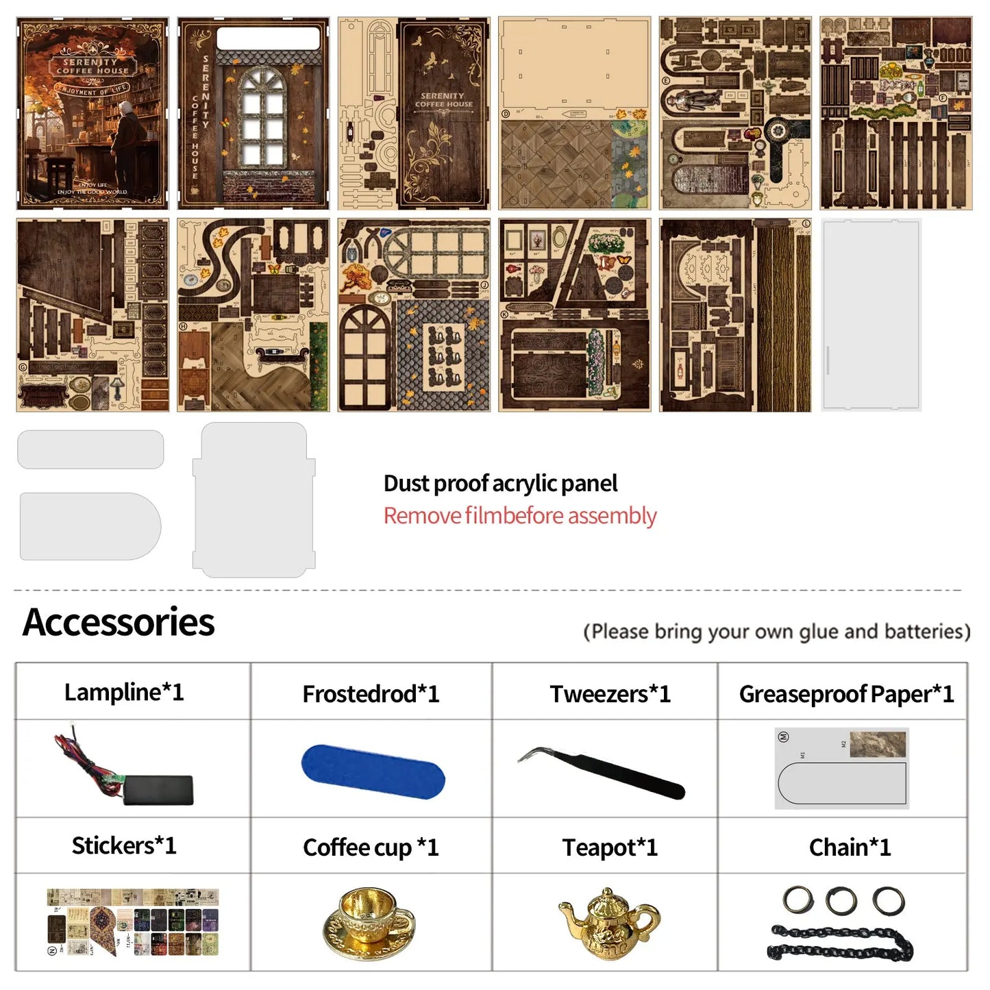Pixie Curio DIY Book Nook Kit (Serenity Coffee House) pixieCurio