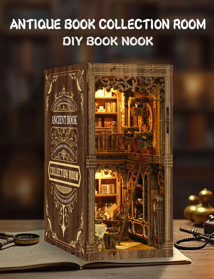 Pixie Curio DIY Book Nook Kit (Antique Book Collection Room) pixieCurio
