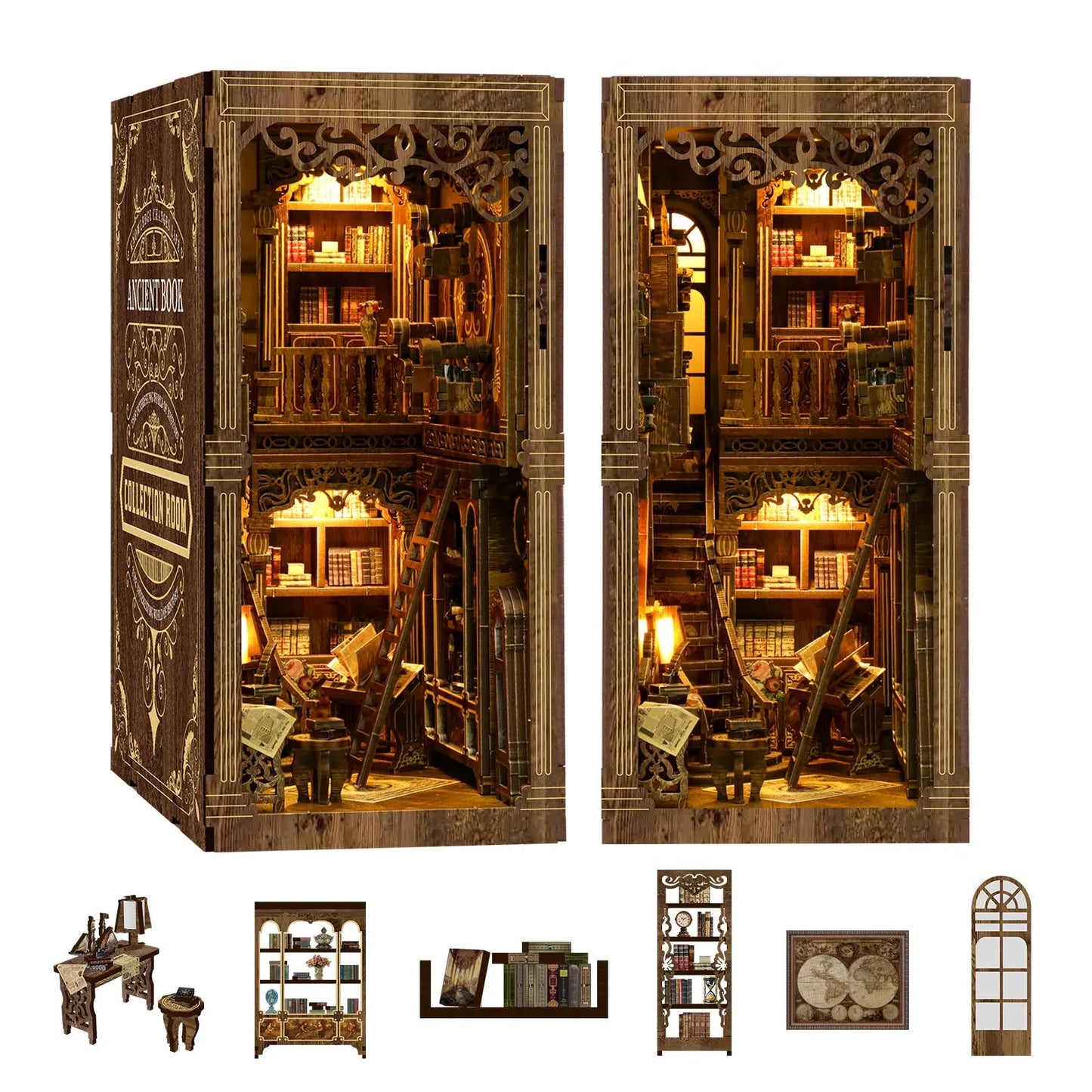 Pixie Curio DIY Book Nook Kit (Antique Book Collection Room) pixieCurio