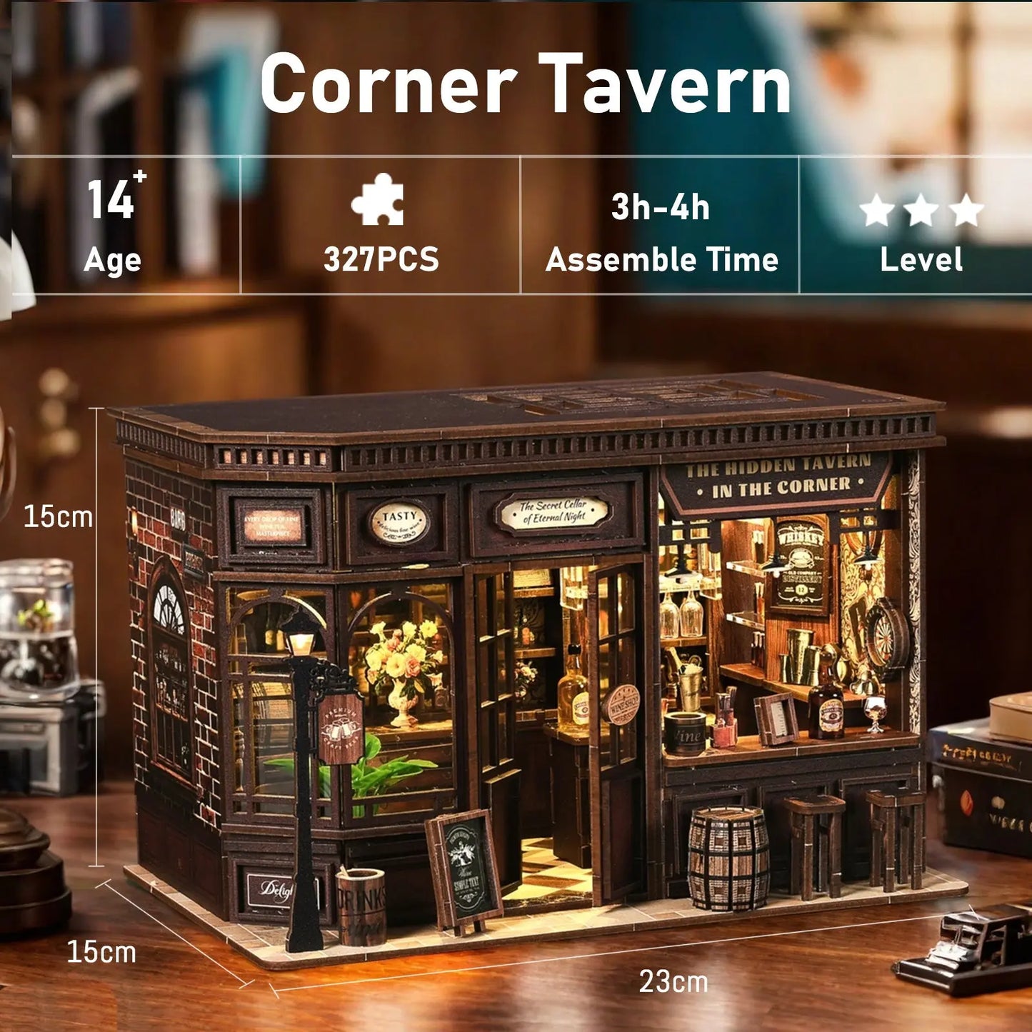 Pixie Curio DIY Miniature Kit (Corner Tavern) pixieCurio